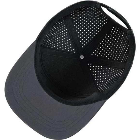 Mens Flat Brim Snapback Hat Adjustable Breathable Performance Baseball Cap - Picture 6 of 7